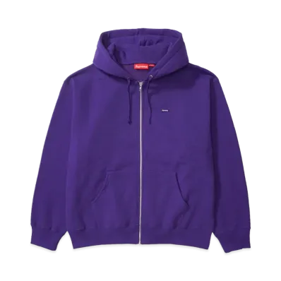 Supreme Small Box Zip Up Hooded Sweatshirt "Purple"