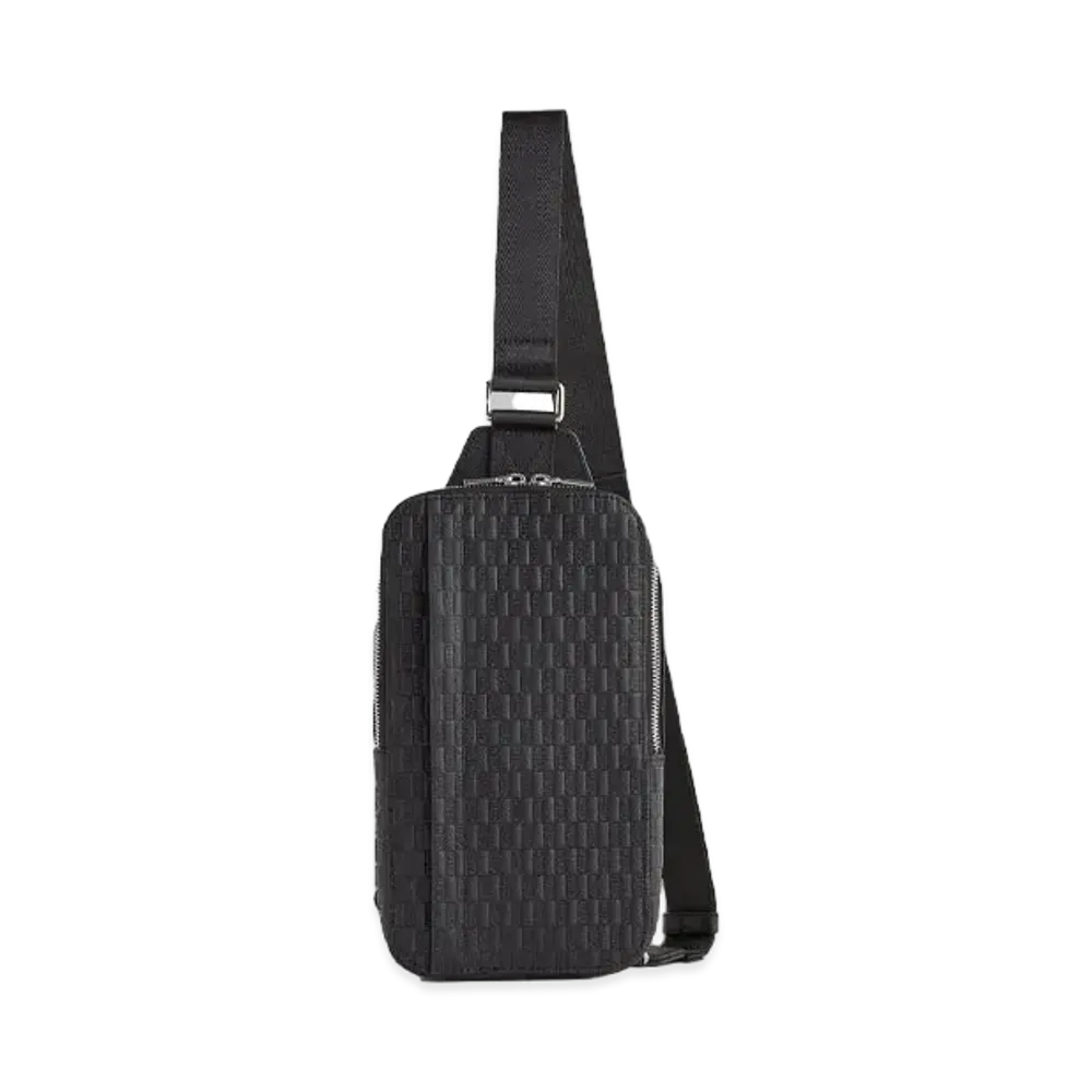 Kith Monogram Leather Stagg Crossbody "Black"