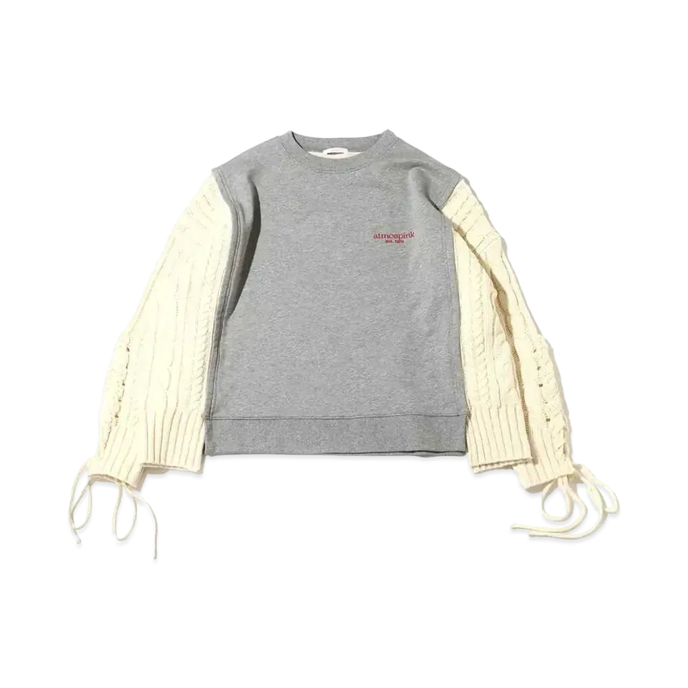 atmos pink Knit Docked Sweat Top "Gray"
