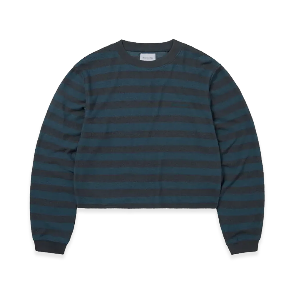 thisisneverthat Mesh Striped W Crewneck "Dark Brown"