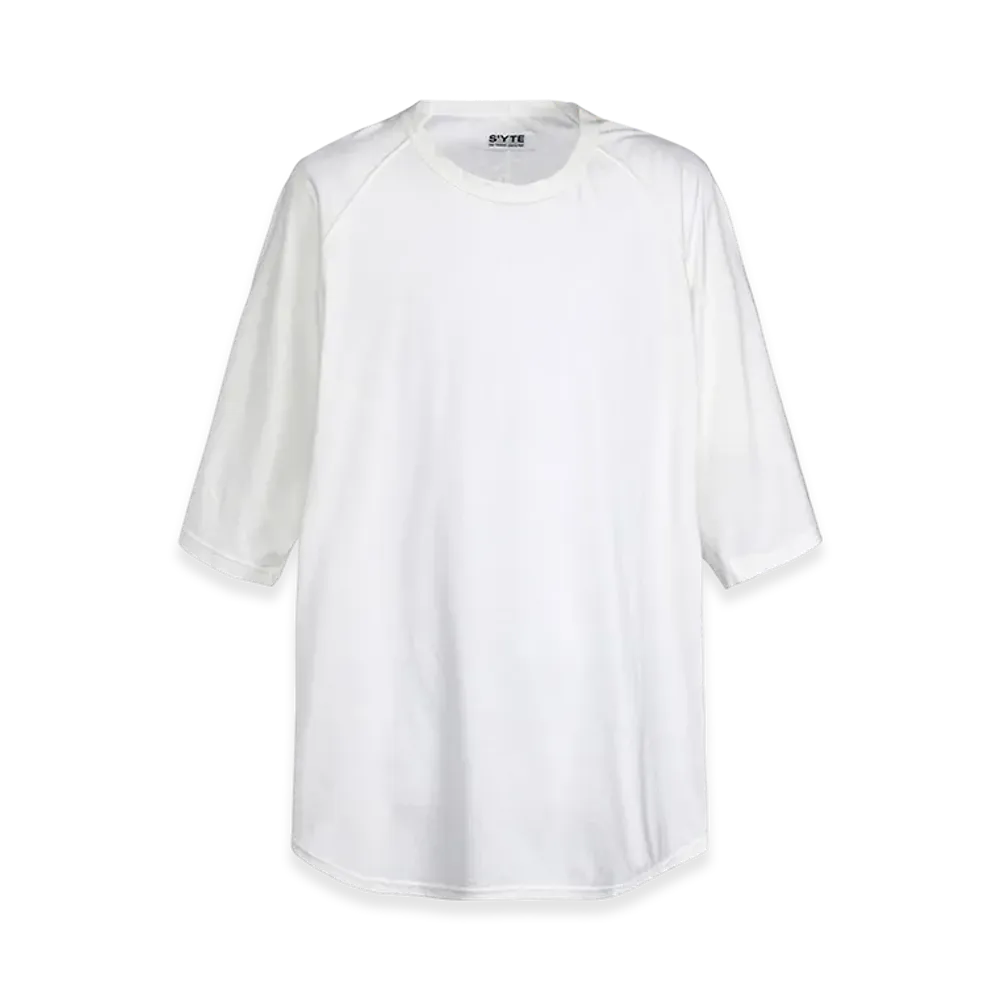 S'YTE Soft Jersey Back Center Stitch Oversized Raglan Sleeve T-Shirt "White"
