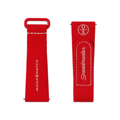 Swatch x OMEGA BIOCERAMIC MoonSwatch Rubber Strap "Red/White"