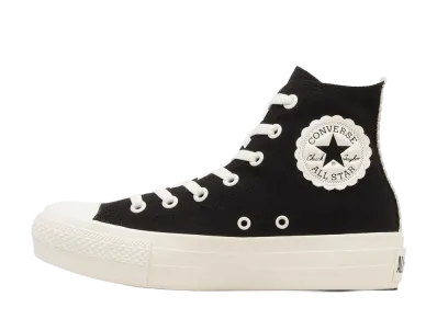 Converse Women's All Star PLTS Flowercut Hi "Black/White"