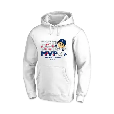 MLB Fanatics Dodgers Shohei Ohtani National League MVP 2024 Award Commemoration Illustration Hoodie Kids "White"