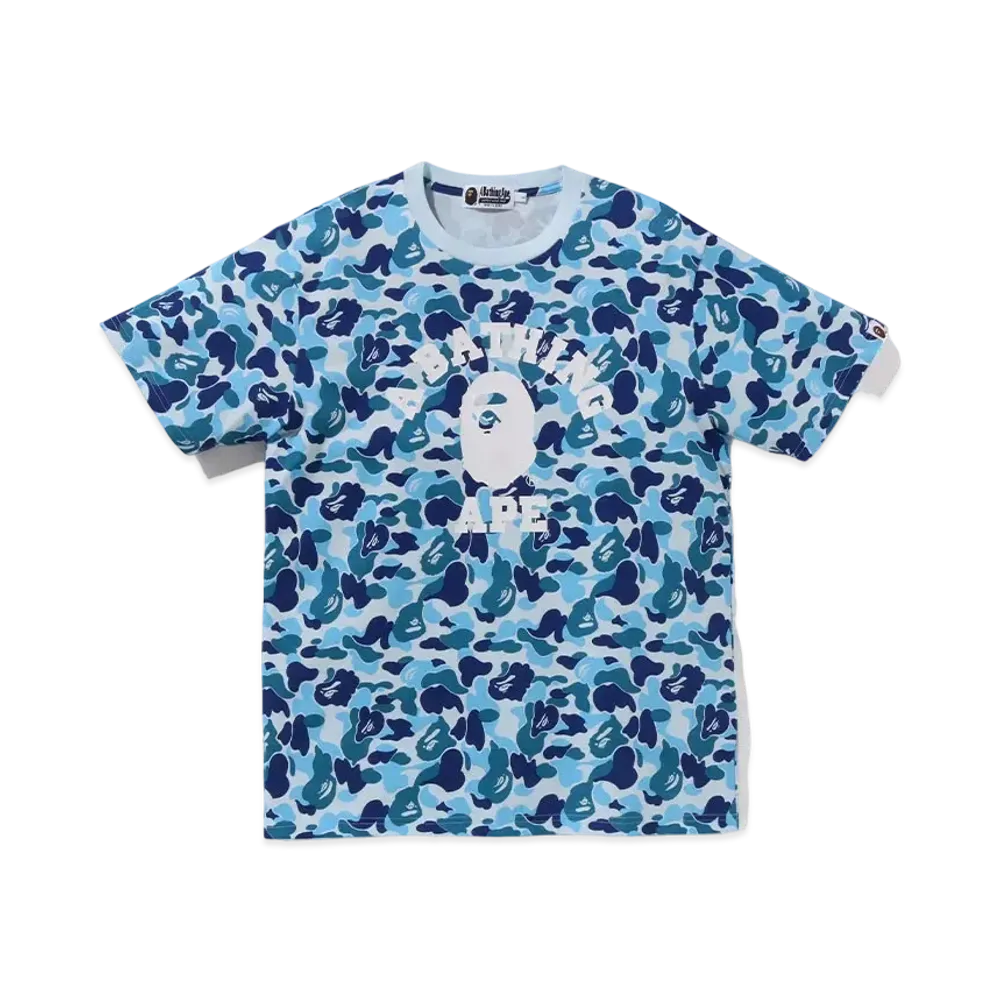 A BATHING APE ABC Camo College Tee "Blue"