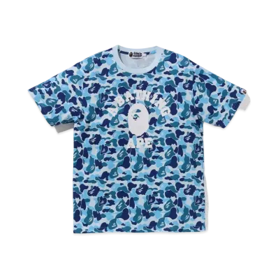 A BATHING APE ABC Camo College Tee "Blue"