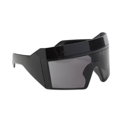 Rick Owens Rev Shiny Sunglasses "Black"