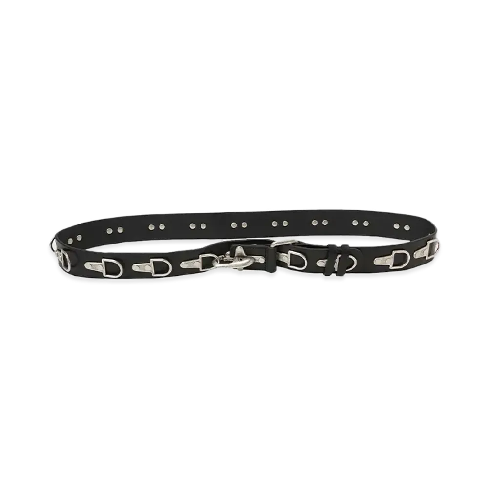 THUG CLUB Full Metal Leather Belt "BLACK"