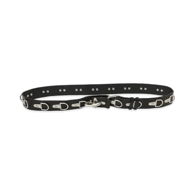 THUG CLUB Full Metal Leather Belt "BLACK"