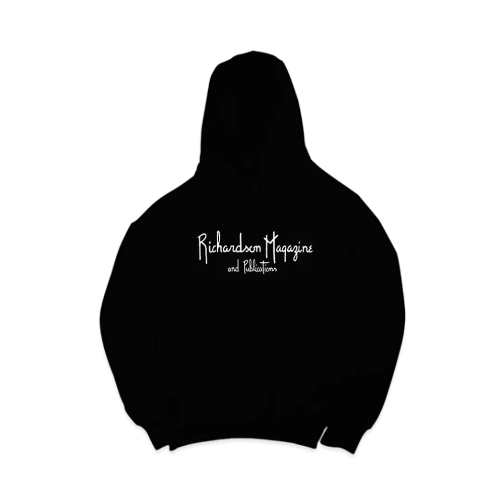 Richardson MAGAZINE AND PUBLICATIONS EMBROIDERED RAGLAN HOODIE "Black"