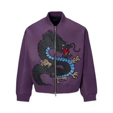 DONCARE Dragon Embroidery Nylon Jacket "Purple"