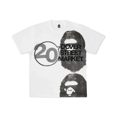 Dover Street Market London x A BATHING APE 20th Anniversary Tee "White"