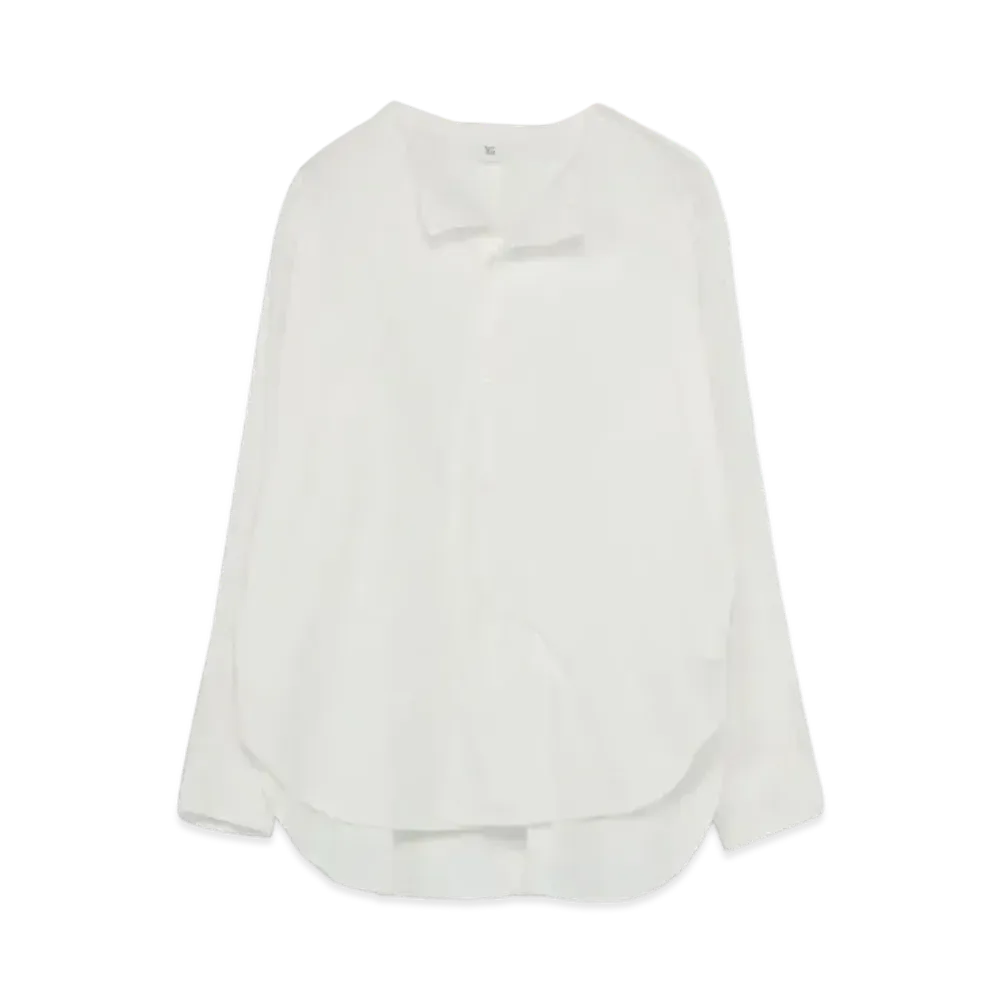 Yohji Yamamoto Y's TWILL CUT OUT COLLAR BLOUSE "White"