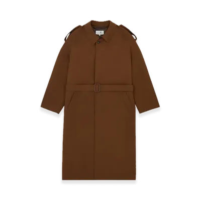 MM6 Maison Margiela Wool Trench Coat "Brown"