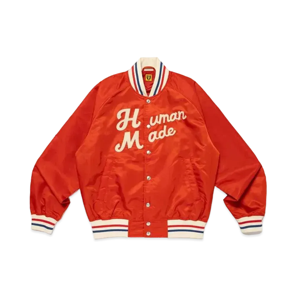 HUMAN MADE Nylon Stadium Jacket "Red"