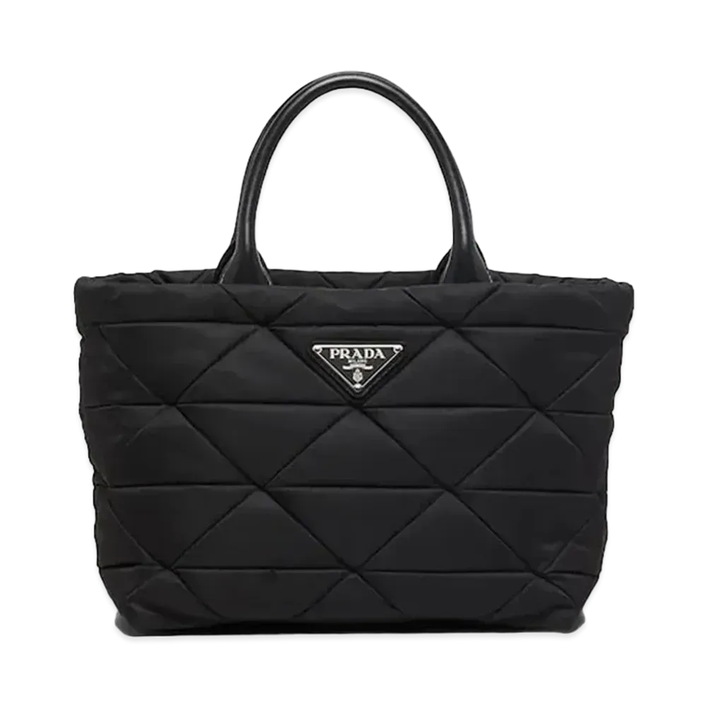 PRADA Small Padded Nylon Tote Bag "Black"