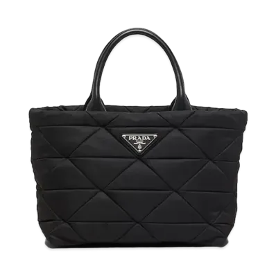 PRADA Small Padded Nylon Tote Bag "Black"