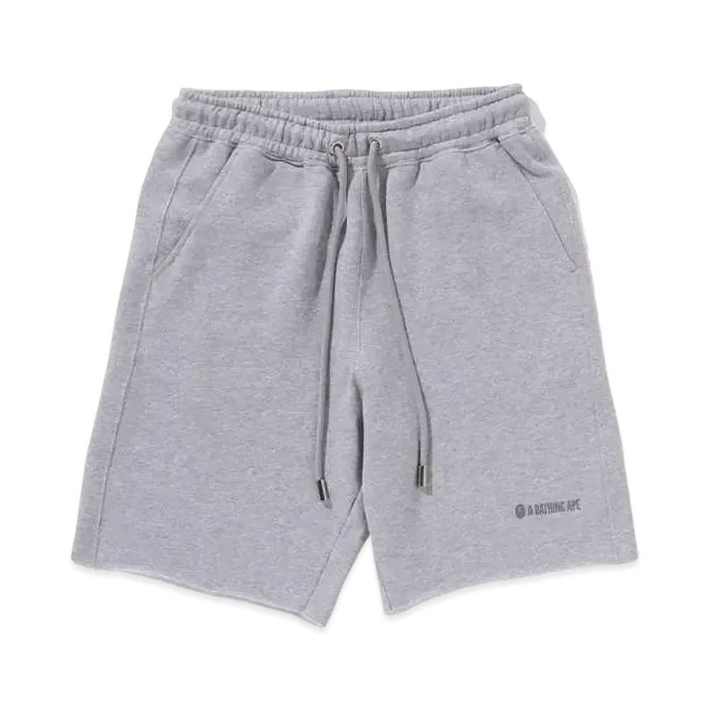 A BATHING APE Raw Edge Loose Fit Sweatshorts "Gray"
