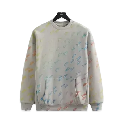 Kith x Advisory Board Crystals Rainbow Print Crewneck "Grey"