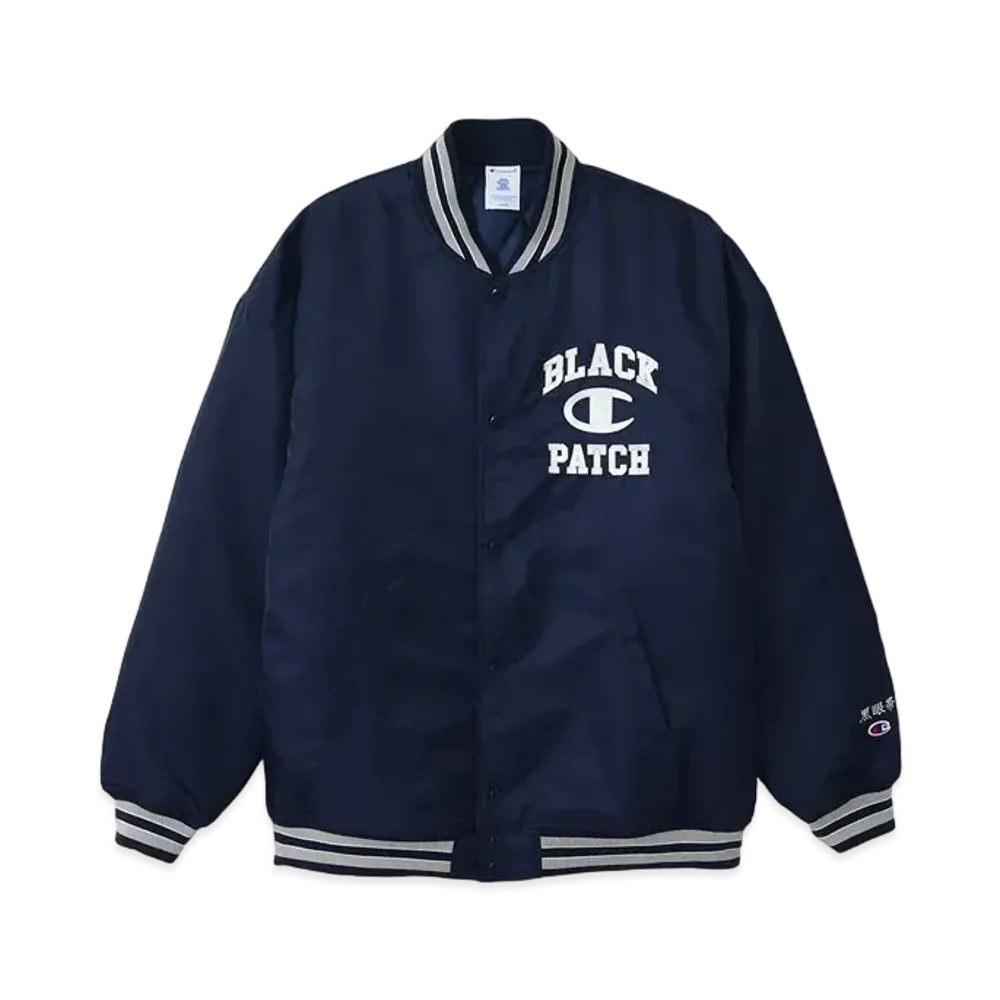 BlackEyePatch x Champion Baseball Jacket "Navy"