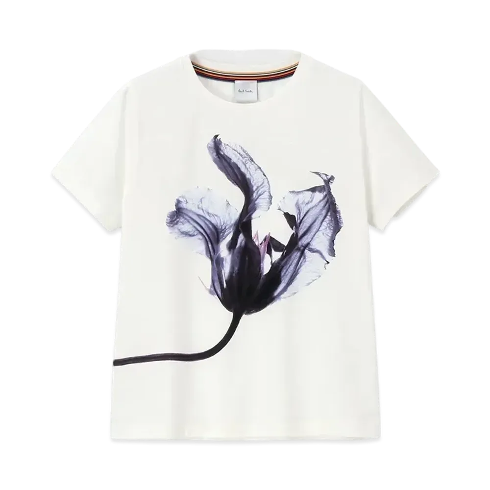 Paul Smith Women's Moonlight Flower Short Sleeve T-Shirt "White"