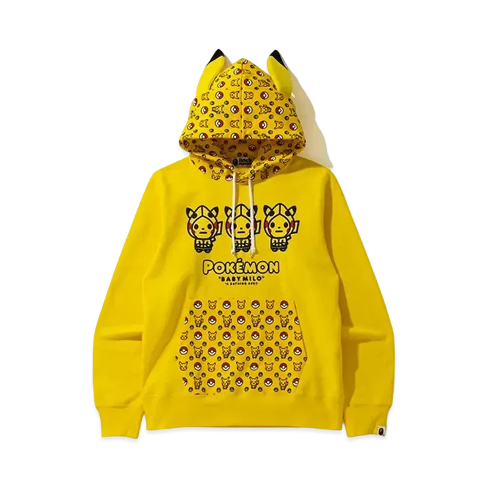 A BATHING APE / Pokemon Pullover Hoodie "Yellow"
