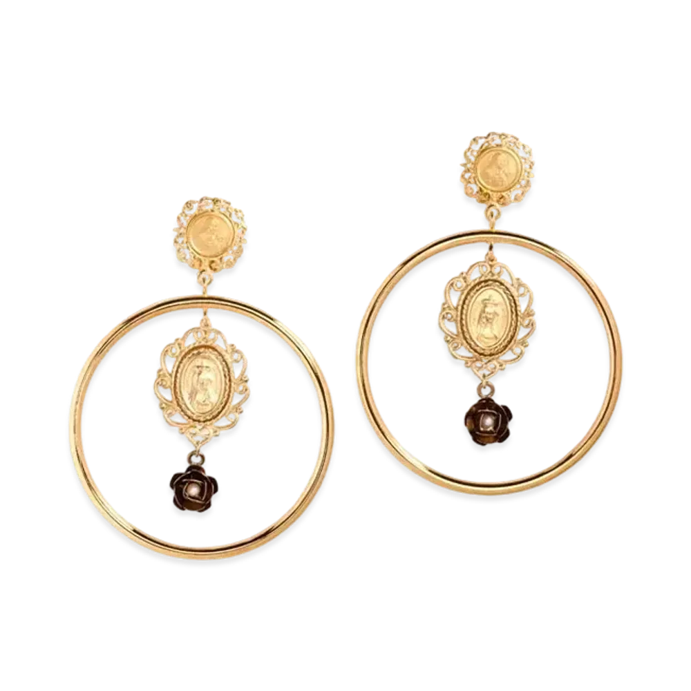 Dolce&Gabbana Swing Earrings Decoration Elements "Gold"