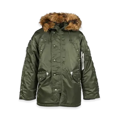 THUG CLUB x Alpha Industries AI N-3B Parka "Detachable Rivet Velcro" "Sage"