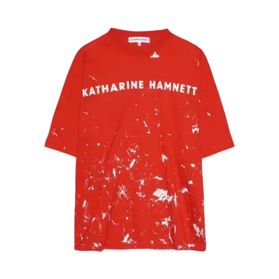 KATHARINE HAMNETT LOGO OVERSIZED TEE "RED"