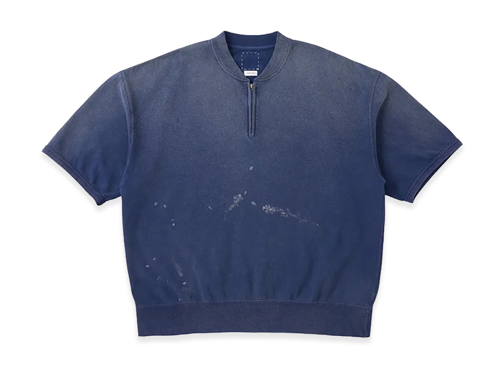 visvim Mondo Henley Zip S/S Crash "Navy"