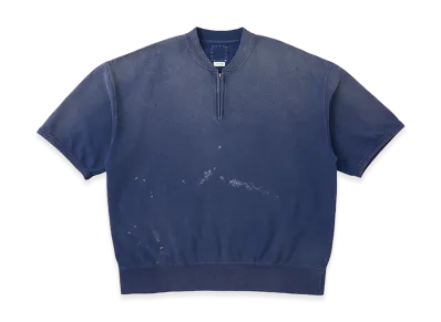 visvim Mondo Henley Zip S/S Crash "Navy"