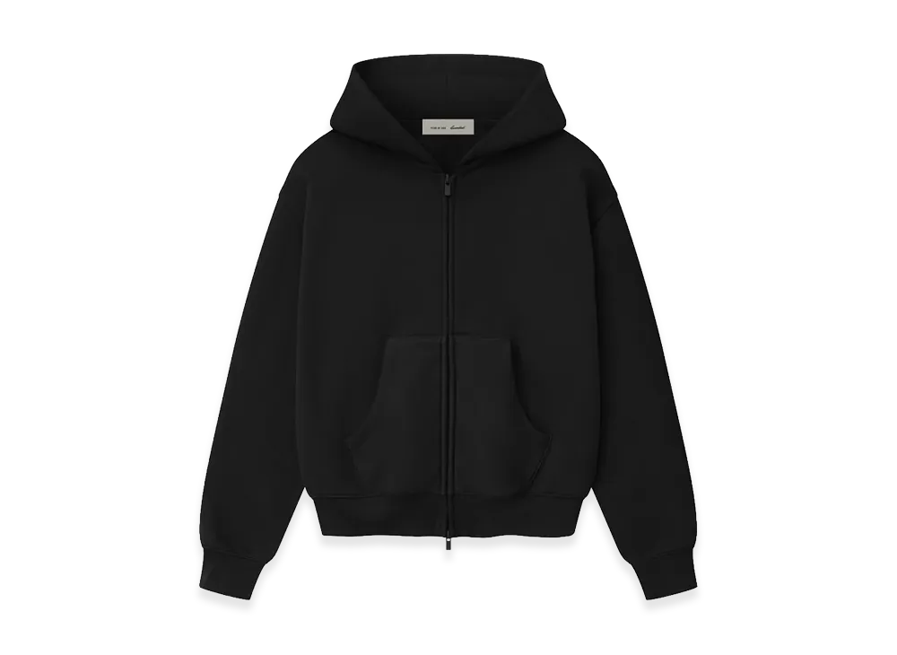 FEAR OF GOD ESSENTIALS Womens Classic Full Zip Hoodie "Vintage Black"