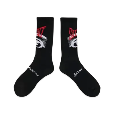 SAINT Mxxxxxx Socks/Eye "Black" (25SS) SM-HR8-0000-101