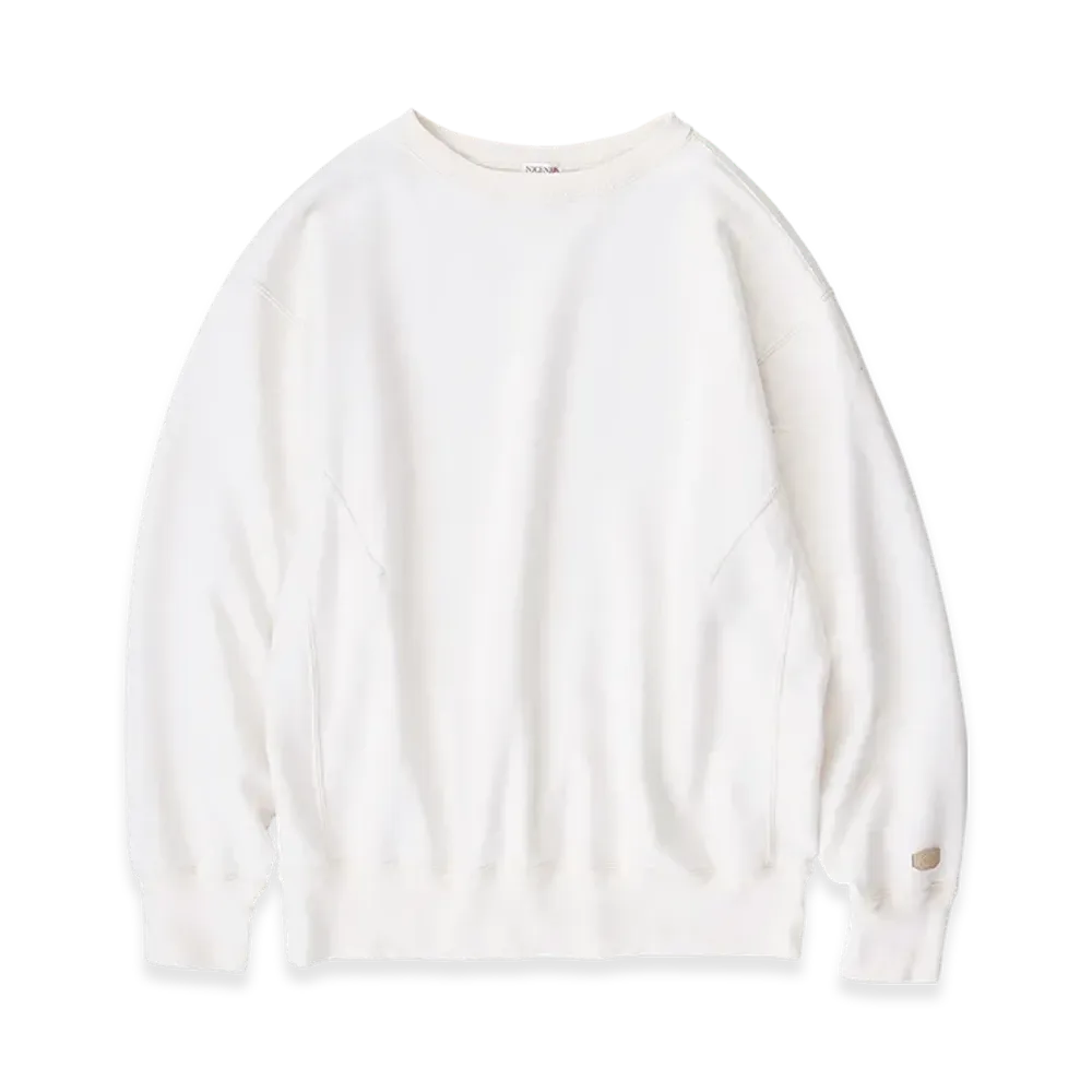 NICENESS Skid Sweatshirt Pullover - Cotton Silk "White"