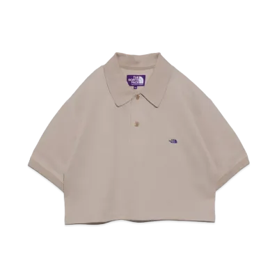 The North Face PURPLE LABEL Moss Stitch Field Cropped Polo "Light Beige"