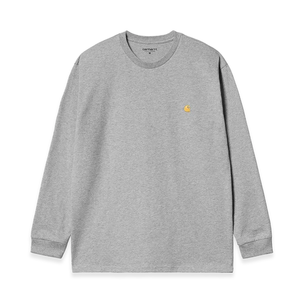 Carhartt WIP L/S Chase T-Shirt "Grey Heather/Gold"