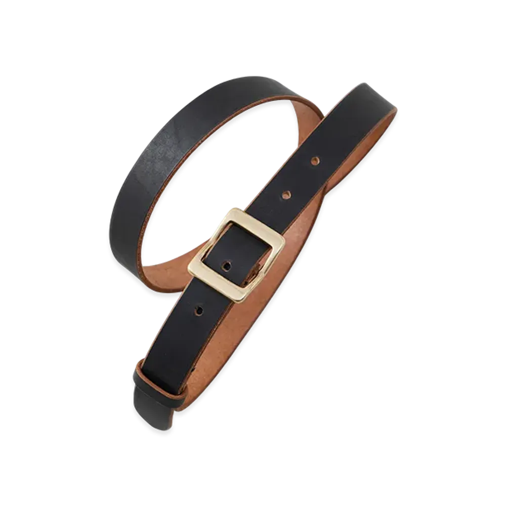 NICENESS Case Brown Core Oiled Cow Leather Belt "Black"