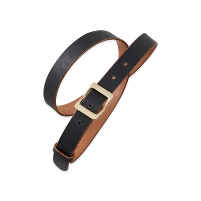 NICENESS Case Brown Core Oiled Cow Leather Belt "Black"