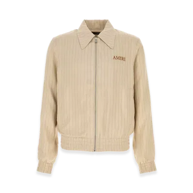 AMIRI Embroidered Viscose Blend Jacket "Beige"