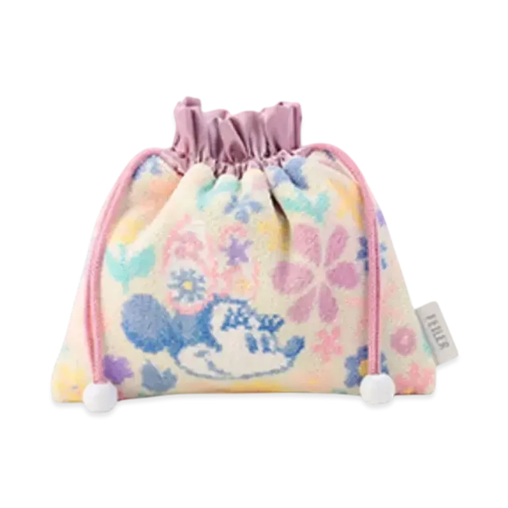 FEILER Disney Design In My Ribbon Drawstring Purse "Pale Green"