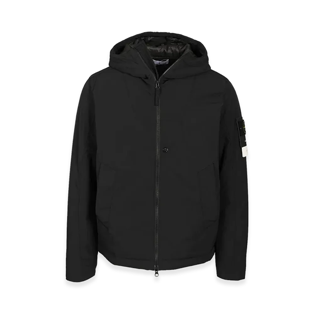 Stone Island Micro Twill Padded Hooded Jacket "Black"