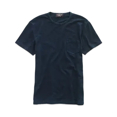 RRL Ralph Lauren Indigo Cotton Crewneck Tee "Navy"