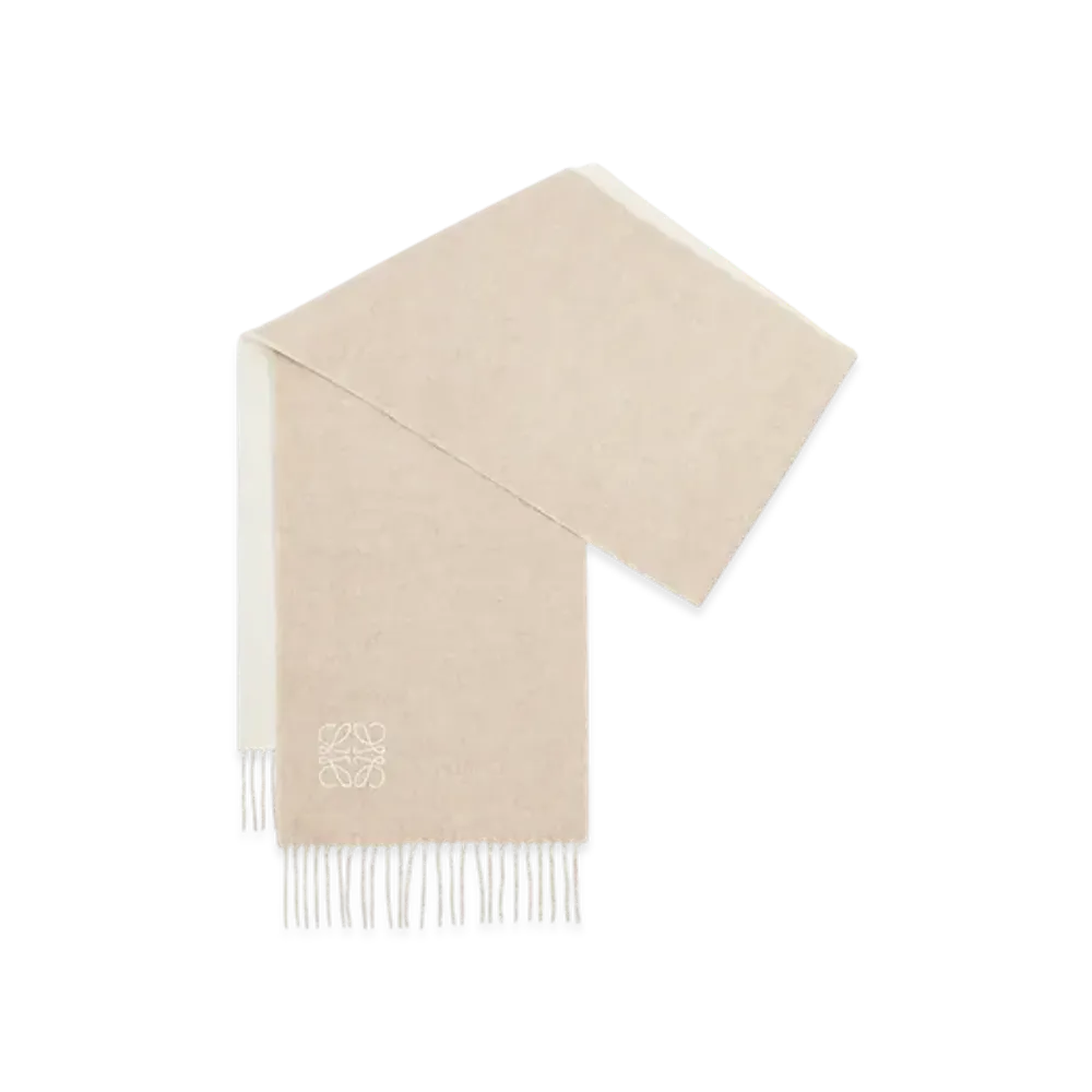 LOEWE Bicolor Scarf "Ivory/Sand"