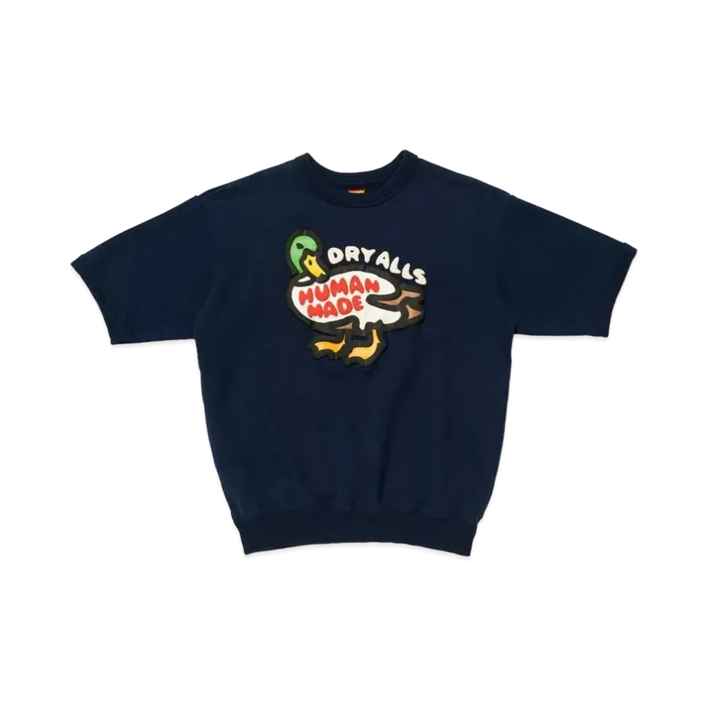 HUMAN MADE SHORT SLEEVE SWEATSHIRT "Navy"
