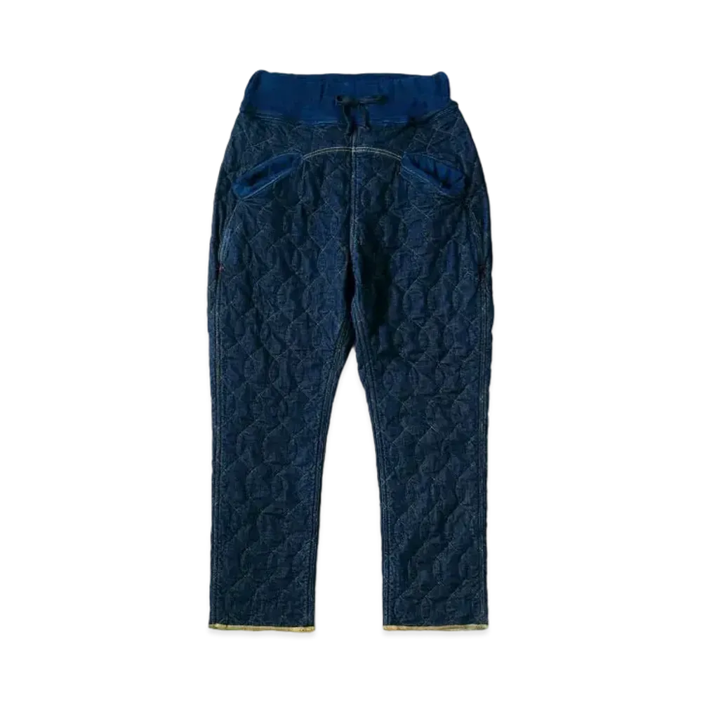 KAPITAL Denim Waffle Quilting Sarouel Nouvelle Pants "Indigo"