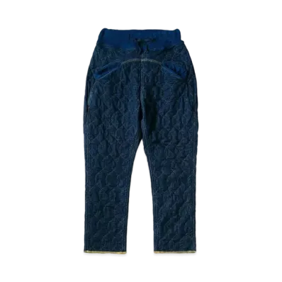 KAPITAL Denim Waffle Quilting Sarouel Nouvelle Pants "Indigo"
