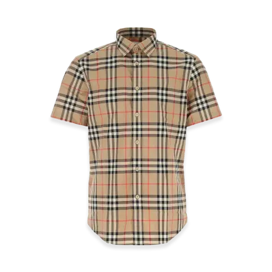 Burberry Embroidered Poplin Shirt "Checked"