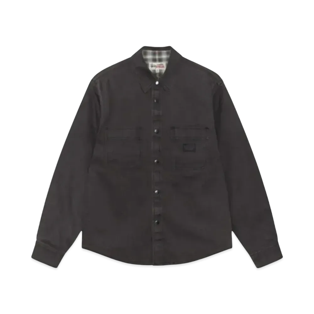 Stussy Heavy Washed Canvas Shirt "Black"