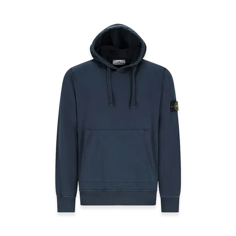 Stone Island Hoodie In Cotton With Patch Logo "Blue"