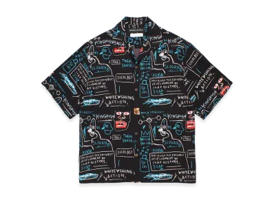 WACKO MARIA Jean-Michel Basquiat / Hawaiian Shirt "Black"